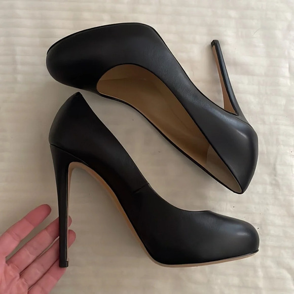 Giuseppe Zanotti Leather Pumps Heels Black Stiletto size 39 US 9 Classic NWOB - Picture 4 of 10